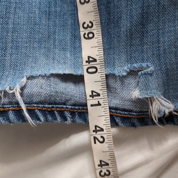 Armani Exchange 2014 Blue Denim Jeans Straight Leg Distressed, Size 34 - Picture 10 of 10